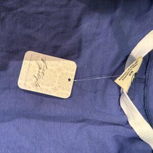 Free People Blue Short Sleeve Tunic Tee